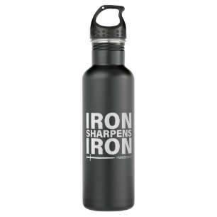 Black Iron Sharpens Iron Water Bottle