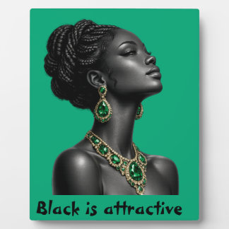 Black is attractive plaque
