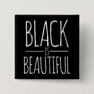 Black is Beautiful 15 Cm Square Badge
