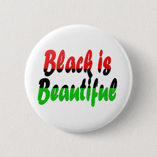 Black is Beautiful Pan-African Flag 6 Cm Round Badge
