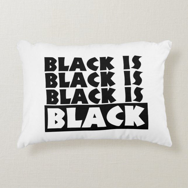 Black Is Black Decorative Cushion (Front)