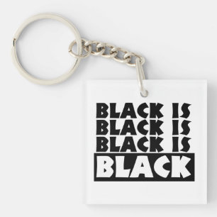Black Is Black Key Ring