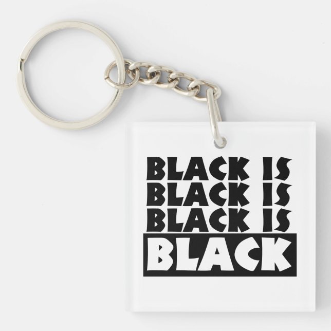 Black Is Black Key Ring (Front)