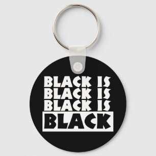 Black Is Black Key Ring