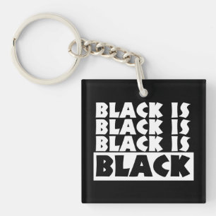 Black Is Black Key Ring