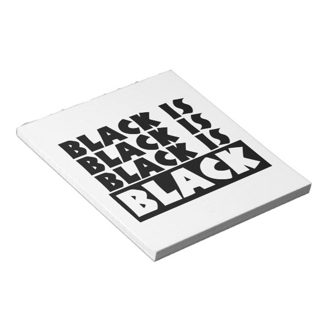 Black Is Black Notepad (Angled)