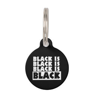 Black Is Black Pet Tag