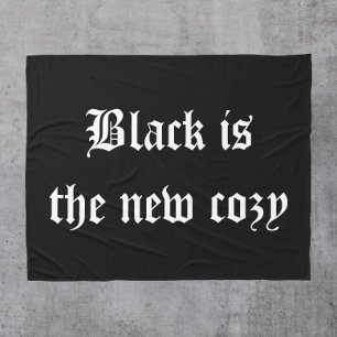 Black is The New Cozy Halloween Fleece Blanket