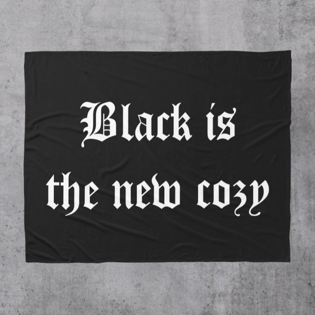 Black is The New Cozy Halloween  Fleece Blanket (Creator Uploaded)