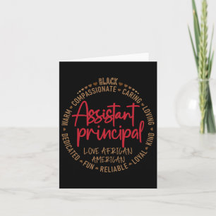 Black Istant Principal Love African American Card