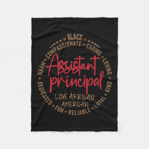 Black Istant Principal Love African American Fleece Blanket