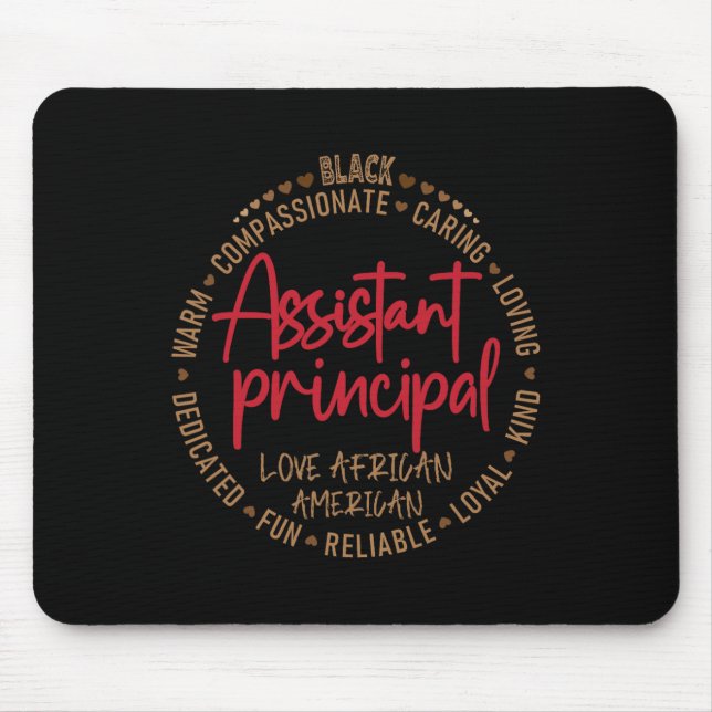 Black Istant Principal Love African American  Mouse Mat (Front)