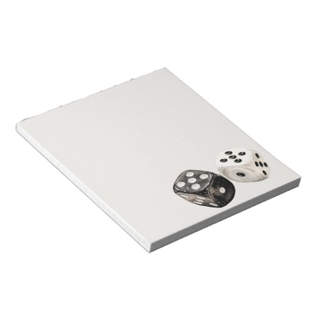 Black Ivory Dice Notepad (Angled)