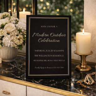 Black Ivory Evening Chic Invitation