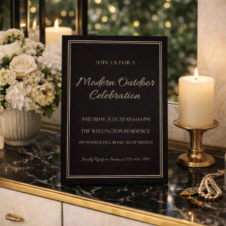Black Ivory Evening Chic Invitation