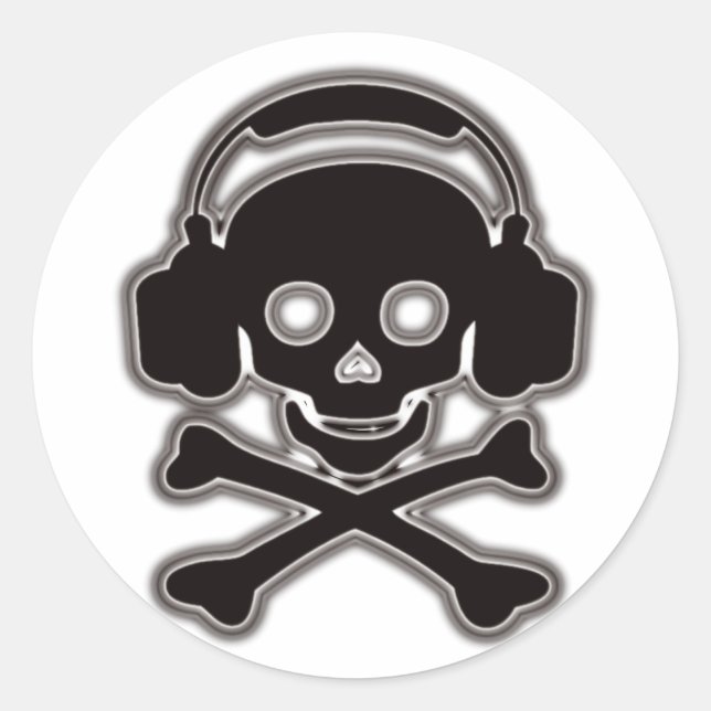 Black_Jack Classic Round Sticker (Front)