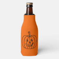 Black Jack-O-Lantern Outline on Orange