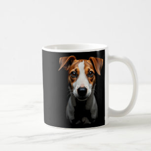 Black Jack Russell Terrier Dog Jack Russell Face Coffee Mug