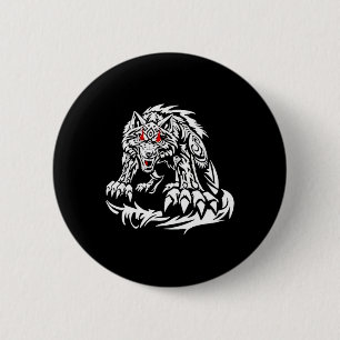 Black Jacob Fatu Wolf  6 Cm Round Badge