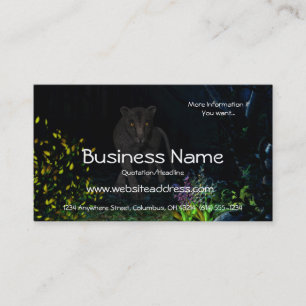 Black Jaguar in the Woods Business Cards