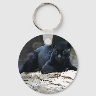 Black Jaguar Key Ring