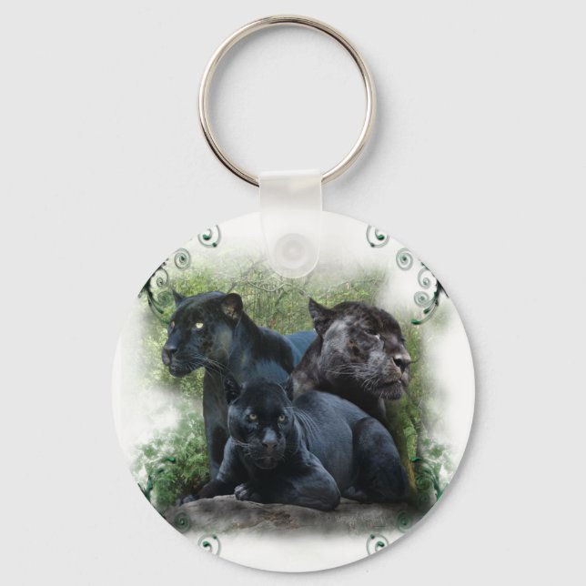Black Jaguar Key Ring (Front)