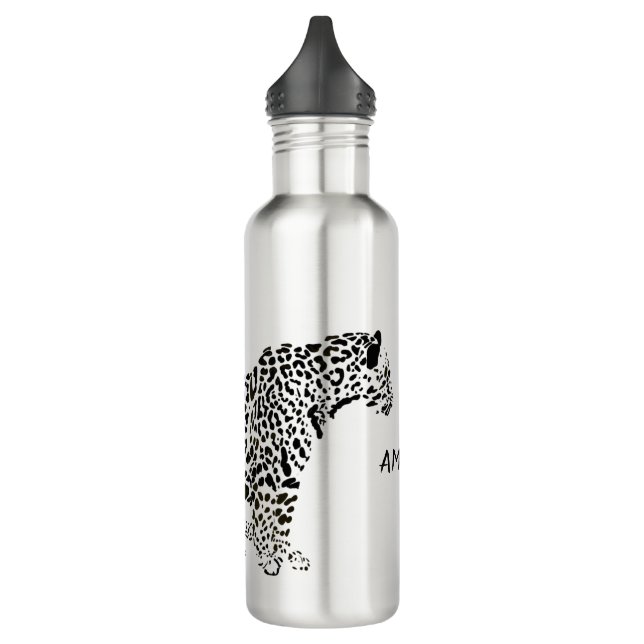 Black Jaguar Monogram 710 Ml Water Bottle (Left)