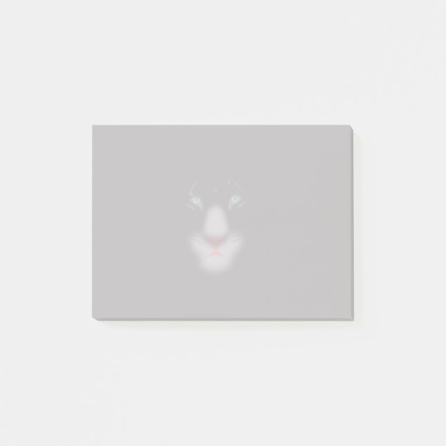 Black Jaguar or panther Big Cat Face Post-it Notes (Front)