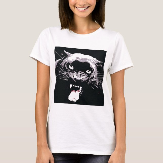 Black Jaguar Panther T-Shirt (Front)