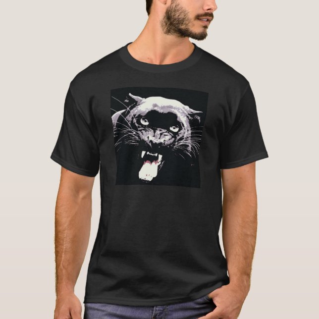 Black Jaguar Panther T-Shirt (Front)