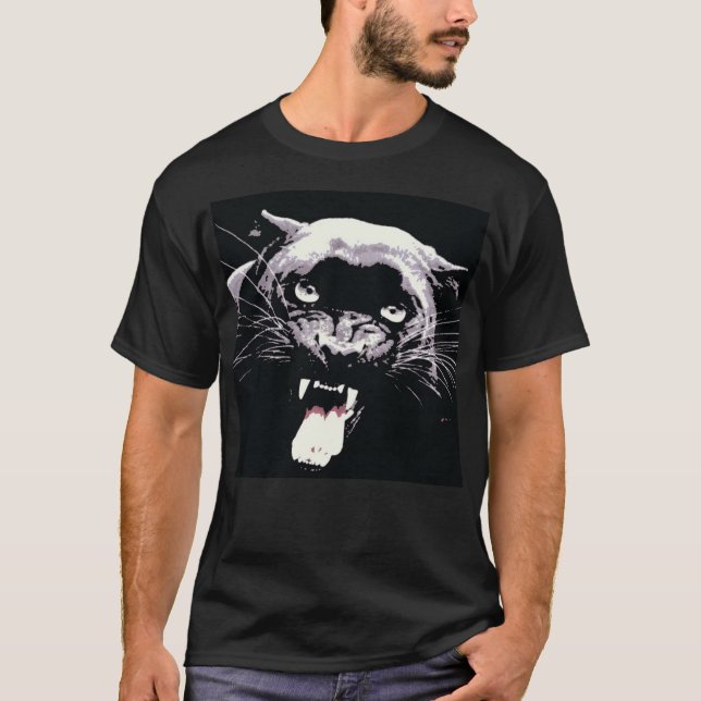 Black Jaguar Panther T-Shirt (Front)