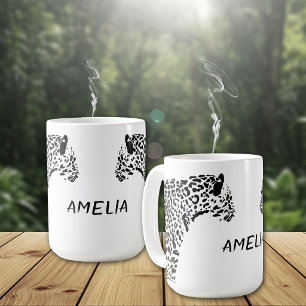 Black Jaguar Personalised Coffee Mug