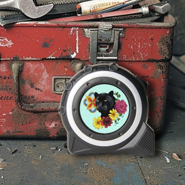 Black Jaguar Portrait Flowers 1 (Creator Uploaded)