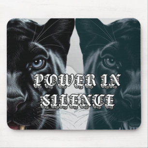 Black Jaguar Power in Silence Mouse Mat