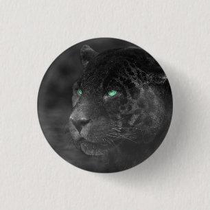Black Jaguars Emerald Gaze 3 Cm Round Badge