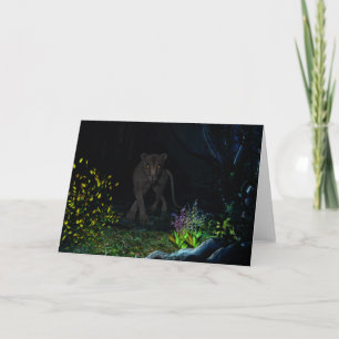 Black Jaquar in the Woods Greeting Card