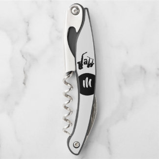 Black Jazz Sax Choose colour Monogram Corkscrew