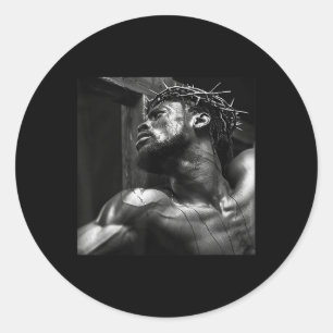 Black Jesus, Christianity, Church, Christ, Jesus _ Classic Round Sticker
