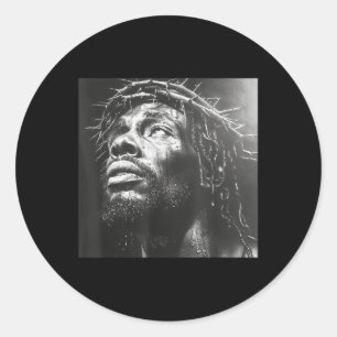 Black Jesus, Christianity, Church, Christ, Jesus _ Classic Round Sticker
