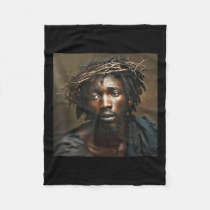 Black Jesus, Christianity, Church, Christ, Jesus Fleece Blanket