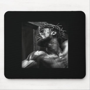 Black Jesus, Christianity, Church, Christ, Jesus _ Mouse Mat