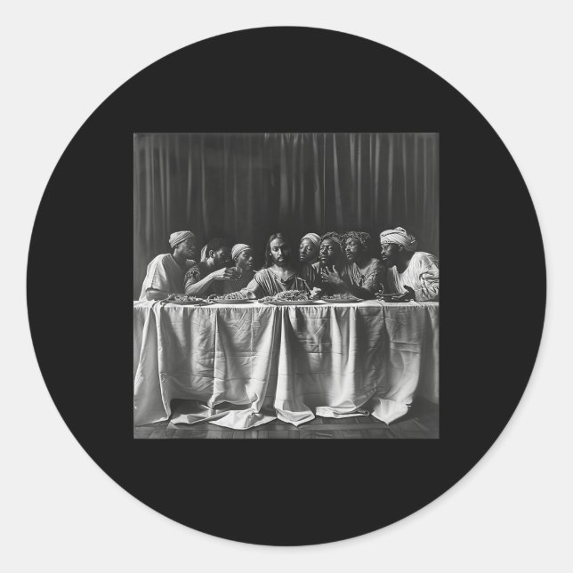 Black Jesus, Last Sacrament, Jesus 6  Classic Round Sticker (Front)