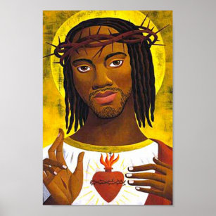 Black Jesus Portrait Poster