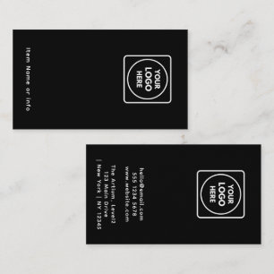 Black Jewelry Earring Display Card   Custom Logo 