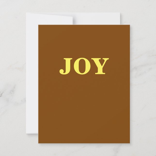Black Joy Chocolate Christmas Holiday Card (Front)