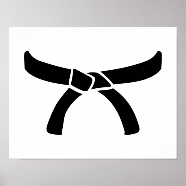 Black judo belt poster (Front)