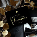 Black Junior Groomsman Chic Wedding Proposal<br><div class="desc">Black Junior Groomsman Funny Wedding Minimalist Proposal Card. IMPORTANT NOTICE: This design is part of a collection and has other coordinated elements that you can find in my store. Sometimes it can be difficult to aesthealign and texts or initials on the designs, if so tell me and I'll do it...</div>