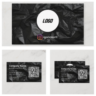 Black Junk Removal Business Card