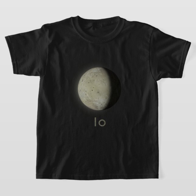 Black Jupiter Moon Io T-Shirt (Laydown)