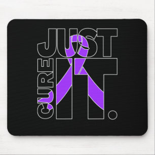 Black Just Cure Fibromyalgia Awareness Mouse Mat